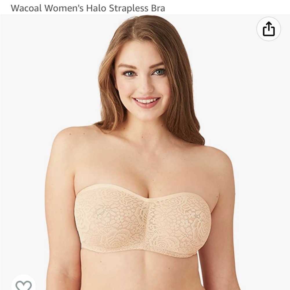 Wacoal Halo Lace Strapless Bra - Sand 38C